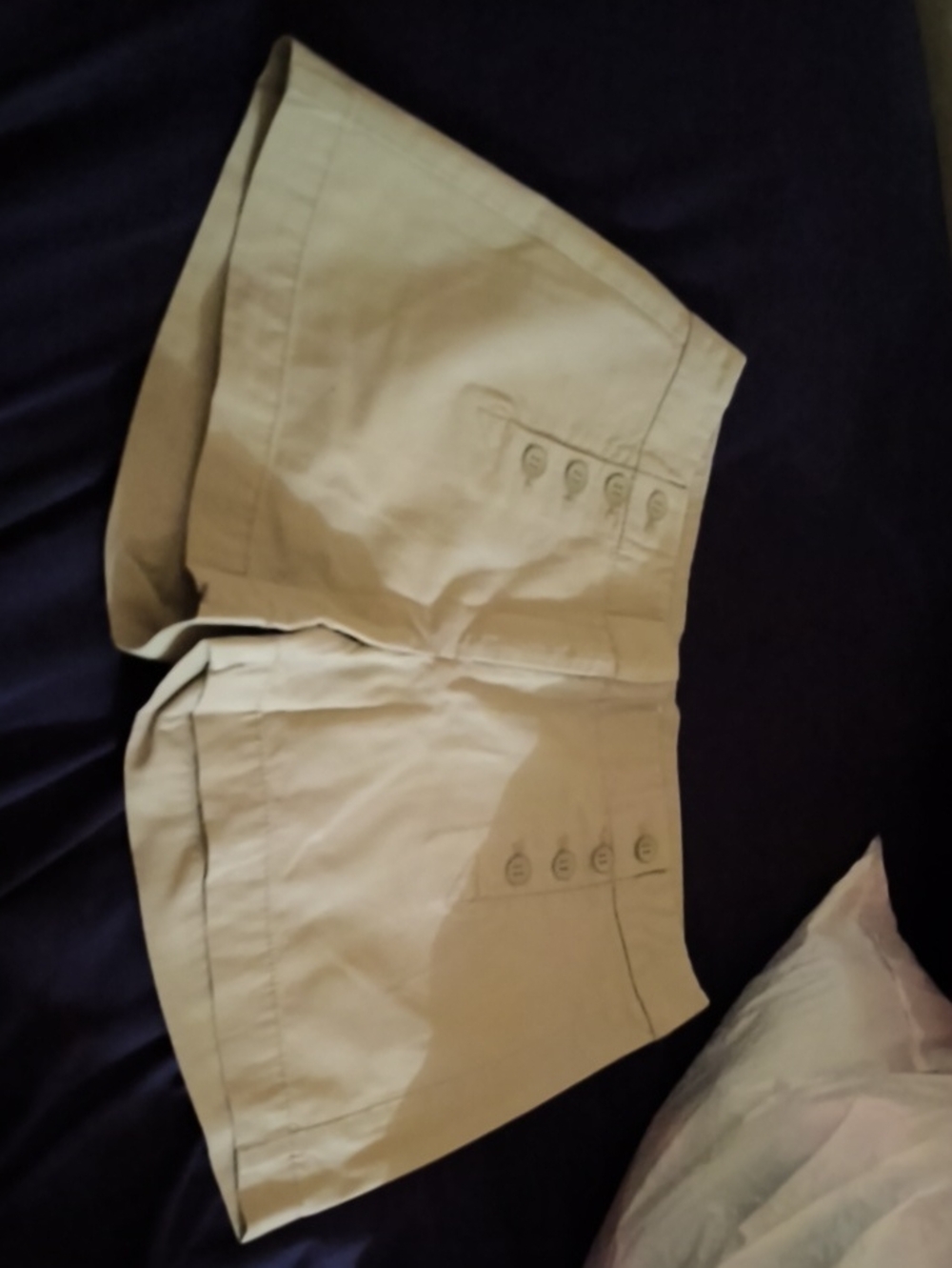 LOFT Original Khaki Button Detail Shorts Size 2